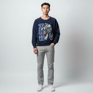 Vintage Billack Texas College Basketball Sweatshirt Bulldogs Men’s Size Medium